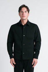 OVERSHIRT IN PIQUET NERO
